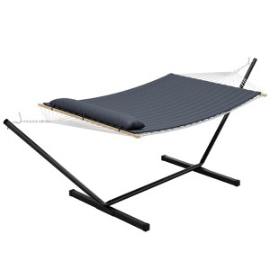 Instant-Setup 2-Person Hammock with Reinforced Steel Frame Portable Outdoor Lounger for Garden Camping and Beach 450lb Capacity Quick-Fold Carry Bag - 1 of 4