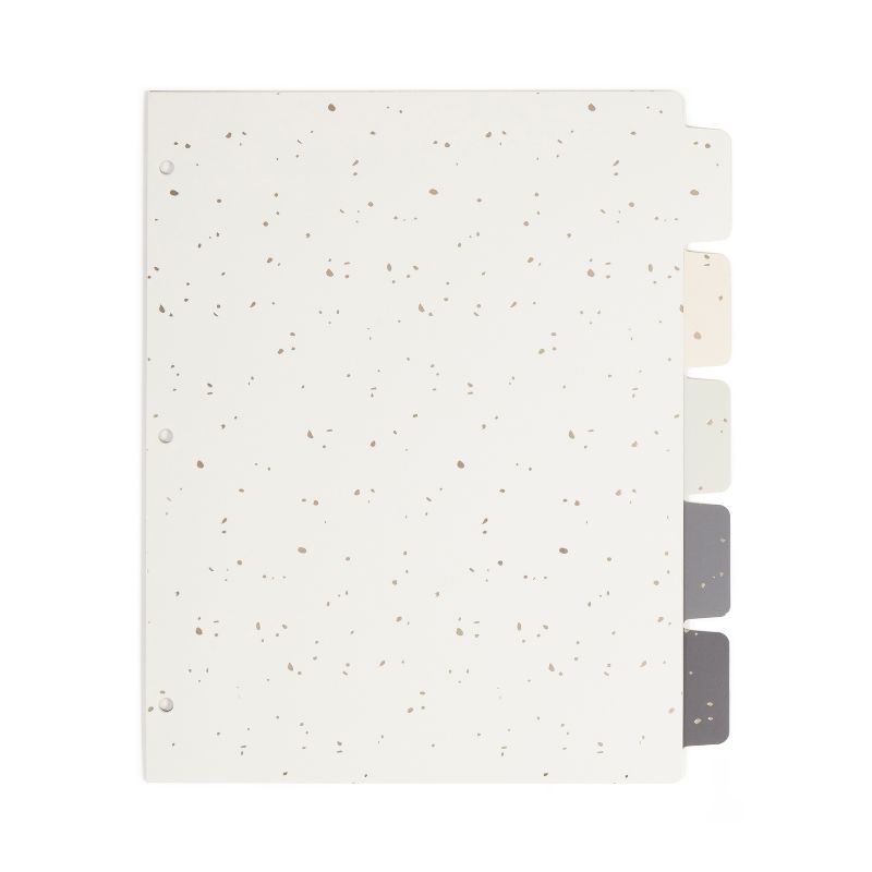 U Brands 5 Tab Paper Dividers Sophisticated Speckle, 3 of 11