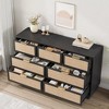 7 Drawer Dresser for Bedroom 55 Inch Large Rattan Dresser with Storage, Boho Chest of Drawers for Bedroom Living Room - 2 of 4