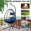 VASIP Wicker Hanging Egg Chair with Stand - Indoor/Outdoor Swing Hammock for Patio, Balcony, Bedroom & Living Room - 2 of 4