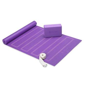 Myga Yoga Entry Mat, Strap & Pair of Blocks - Plum MYGA