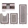 BAGOKIE 3 Piece Microfiber Bathroom Rug Set - 2 of 4