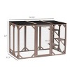 Outdoor Wooden Cat Catio Enclosure with Platforms,71" Walk-in Cat House Playpen for Cats-LAOTIES - 2 of 4