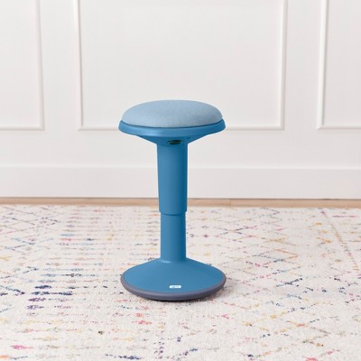 Powder Blue Cushioned Foam Adjustable Wobble Stool