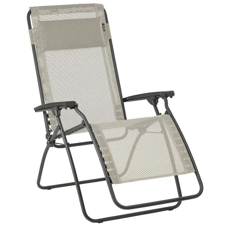Lafuma R-Clip Batyline Iso Relaxation Patio and Poolside Zero Gravity Outdoor Lounge Recliner, Seigle, 1 of 7