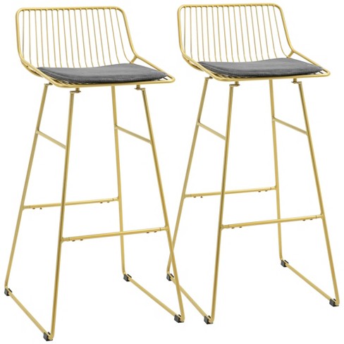 Bar stool with cushion and online back