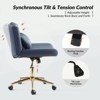 Clive Contemporary Button-Tufted Swivel Tilting Office Chair with Pillow and Metal Feet|HULALA HOME - 4 of 4