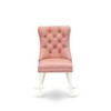 East West Furniture DAP2F23 Dallas Parson Kitchen Chairs - Button Tufted Nailhead Trim Beige Red faux Leather  Dining Chairs, Set of 2, linen white - 3 of 4