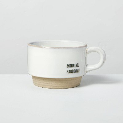 8oz Morning Beautiful & Morning Handsome Stoneware Mugs - Hearth & Hand™ with Magnolia