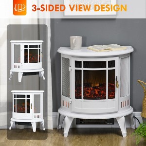 22" Electric Fireplace Stove, Freestanding Electric Fire Place Heater with Realistic LED Flame - 1 of 4