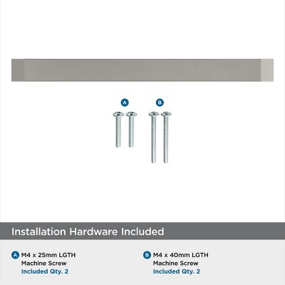 Satin Nickel Brushed Modern Cabinet Drawer Pull with Mounting Hardware
