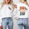 Simply Sage Market Women's Graphic Sweatshirt Retro Ho Ho Ho Front and Back - 2 of 4