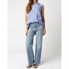Women's Jaden Striped Sleeveless Button Down Top - OLIVACEOUS - 3 of 4