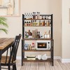 Lirago Brown Iron Frame and Chipboard 5-Tier Kitchen Rack 31.5x15.7x66.5 Inch with Countertop - 2 of 4