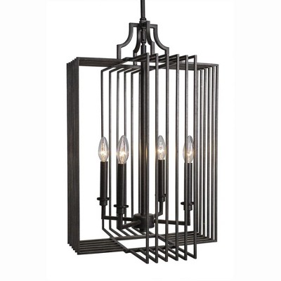 Toltec Lighting Sky Loft 4 - Light Chandelier in  Dark Granite