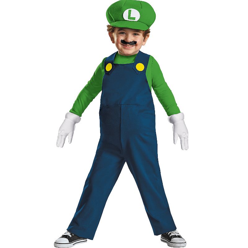 Disguise Toddler Boys' Luigi Jumpsuit Costume - Size 2T - Green, 1 of 2