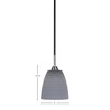 Toltec Lighting Paramount 1 - Light Pendant in  Matte Black/Brushed Nickel with 8" Gray Matrix Shade - 2 of 2