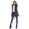 Women's Long Puffer Vest with Hood - S.E.B. By SEBBY - image 4 of 4