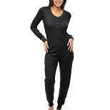 Women's  Soft Ribbed Waffle Rib Knit Pajamas, Onesie, Jumpsuit, Romper for Adult