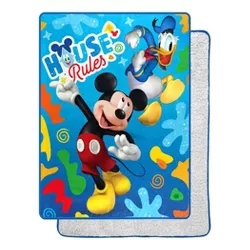 60"x80" Mickey Mouse Buddies Rule Throw Blanket Silk Touch