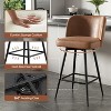 UNISOAR Bar Stools Set of 2, 360°Swivel Modern Counter Height Barstools Armless Kitchen Chair, - 4 of 4