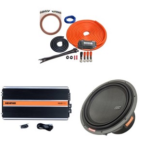 Memphis Audio 2 VIV1212 VIV 12" 1 OR 2 OHM Subwoofers with MJP3000.1 Monoblock Subwoofer Amplifier and 0GKIT Amp Wiring Kit - 1 of 4