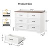 6 Drawer Dresser, Modern Wood Storage Chest Organizer for Clothes, Bedroom, Kids Room, or Living Room - 3 of 4