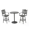 3pc Arlana Cast Aluminum Bar Set Copper - Christopher Knight Home: Weather-Resistant, Patio Dining Stools & Bistro Table - 2 of 4