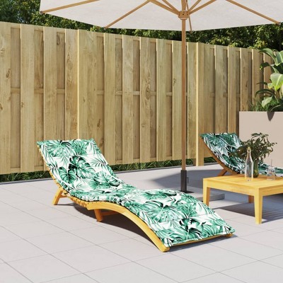 Sun Lounger Cushion Leaf Pattern Oxford Fabric vidaXL