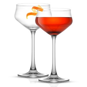 JoyJolt Bloom Coupe Crystal Glasses - Set of 4 Cocktail Martini Bar Glasses - 9.2 oz - 1 of 4