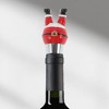 Unique Bargains Christmas Pants Bottle Stopper Zinc Alloy Aluminum Alloy TPR Red White Black Silver Tone 1 Pc - 2 of 3