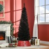 HOMCOM 6 FT Artificial Christmas Pencil Tree Holiday Xmas Tree Home Indoor Decoration, Black - 3 of 4