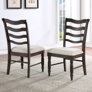 Set of 2 Hutchins Side Chairs Washed Espresso - Steve Silver Co. - 1 of 4