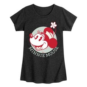 Girls' - Disney - Vintage Minnie Mouse Fitted Short Sleeve Graphic T-Shirt - 1 of 4