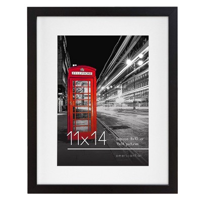 Black 11x14 Picture Frame with Shatter-Resistant Glass