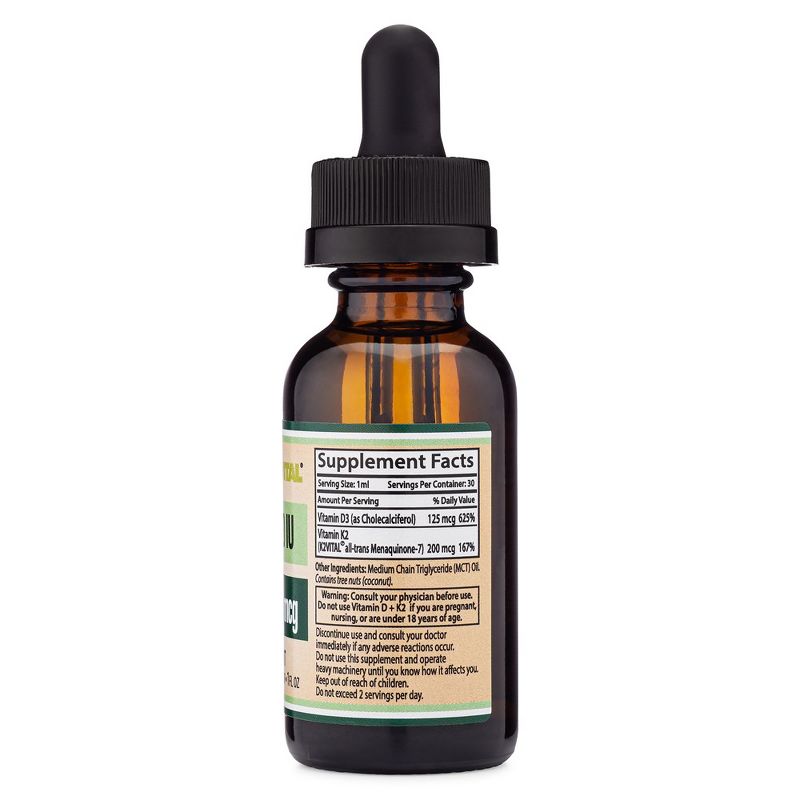 Vitamin D3 + K2 Liquid Drops - 5000 IU D3, 200 mcg K2, 30 Servings by Double Wood Supplements - Supports Immune Health, 2 of 7