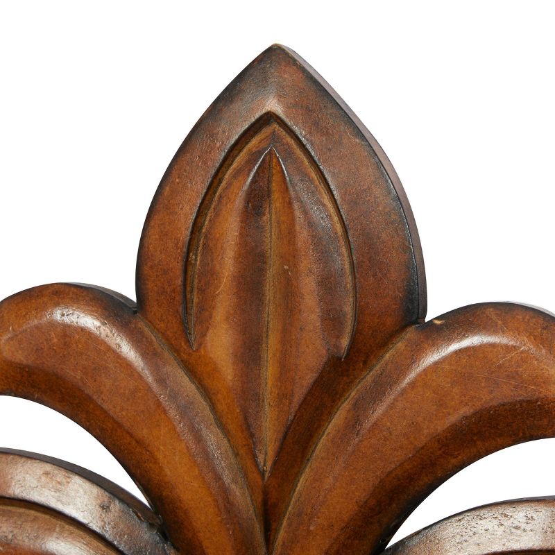 Wooden Fleur De Lis Carved Wall Decor - Olivia & May, 5 of 9