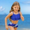Girls' Ruffle Bikini Set with Tropical Print - Cupshe - 2 of 4
