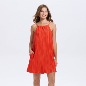 Women's Crinkled Slip Dress - A New Day™ - 1 of 3