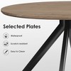 Infurnic Coffee Tables, Modern Dining Table with four sturdy table legs, Round Table for Kitchen or Living Room, Brown, 47.2"*47.2"*29.5" - 3 of 4