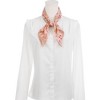 Elerevyo Women's Floral Chiffon Lightweight Skinny Neck Scarf Neckerchief - 2 of 4