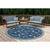 Liora Manne Carmel  Indoor/Outdoor Rug  Navy.. - 4 of 4