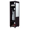 63" H Wardrobe in Melamine with Mirror and Open Storage - 3 of 4
