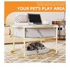 Coffee Tables for Living Room, Round Lift Top Coffee Table with Storage and Hidden Compartment, Small Circle Coffee Table White - 3 of 4