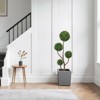 3.9FT Artificial Boxwood Topiary Tree, Spherical Faux Green Plant, Indoor/Outdoor, Easy Storage-- Frevyn - 3 of 4
