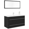 vidaXL Sink Cabinet with Mirror Black Oak 90x45x1.5 cm Engineered Wood - 3 of 4