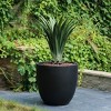 LuxenHome Round Tapered 17.2" H Flower Pot Planter Black - image 2 of 4