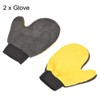 Unique Bargains Microfiber Wash Gloves Chenille Washing Sponge Mitten Dry Duster with Thumb 2 Pcs - 3 of 4