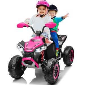 JOYRACER 24V Kids Ride on Toys ATV 4 Wheeler, 2 Seater 800W Motor for Big Kids, 7Ah Battery Powered Electric Vehicle Quad w/Kneepads, Bluetooth - 1 of 4