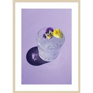 Amanti Art Lavender Water with Pansies by Incado Wood Framed Wall Art Print - 1 of 4